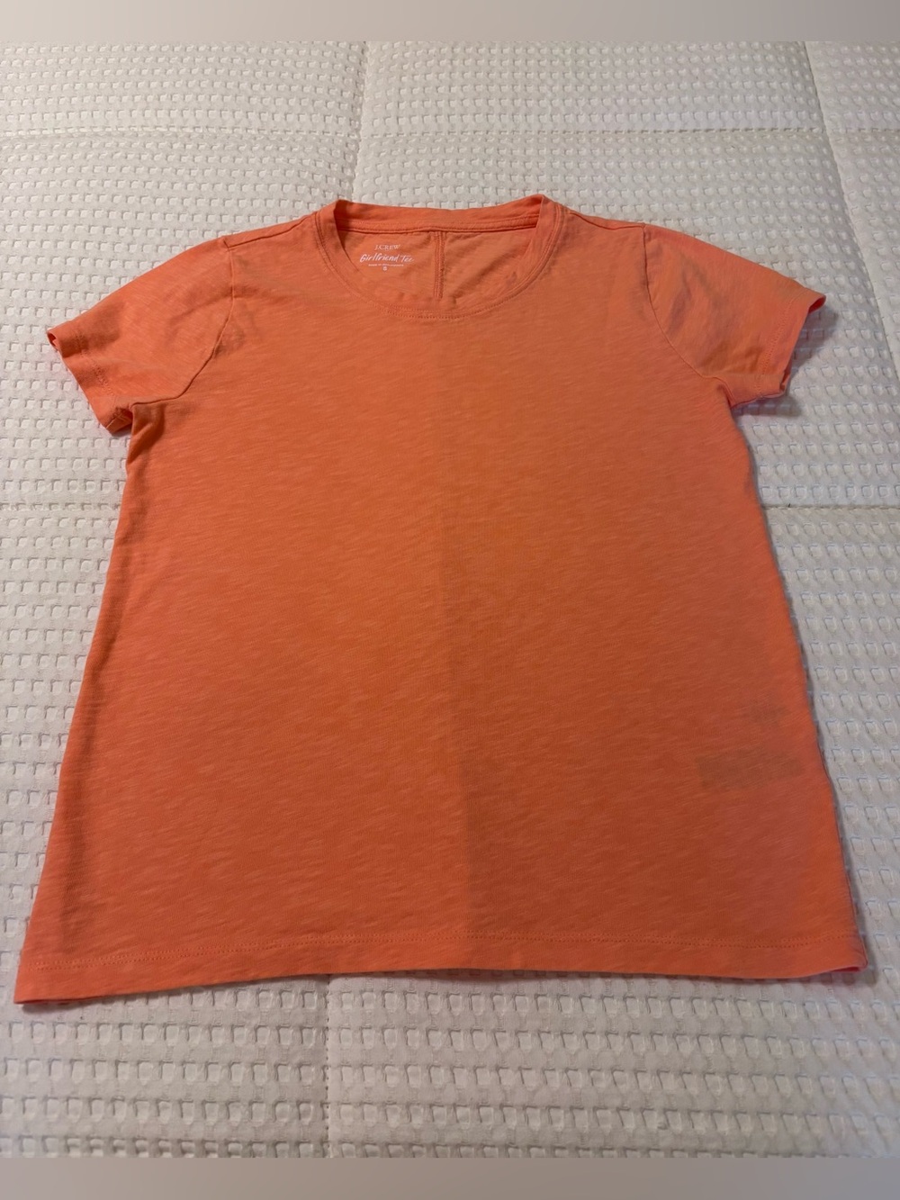 J. Crew Factory Crewneck Girlfriend Short Sleeve Tee - Orange
